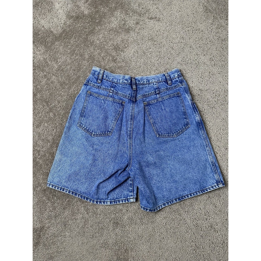 Vintage Womens Shorts Y2K Anchor Blue Mom High Rise Zip Fly Blue, Size 13